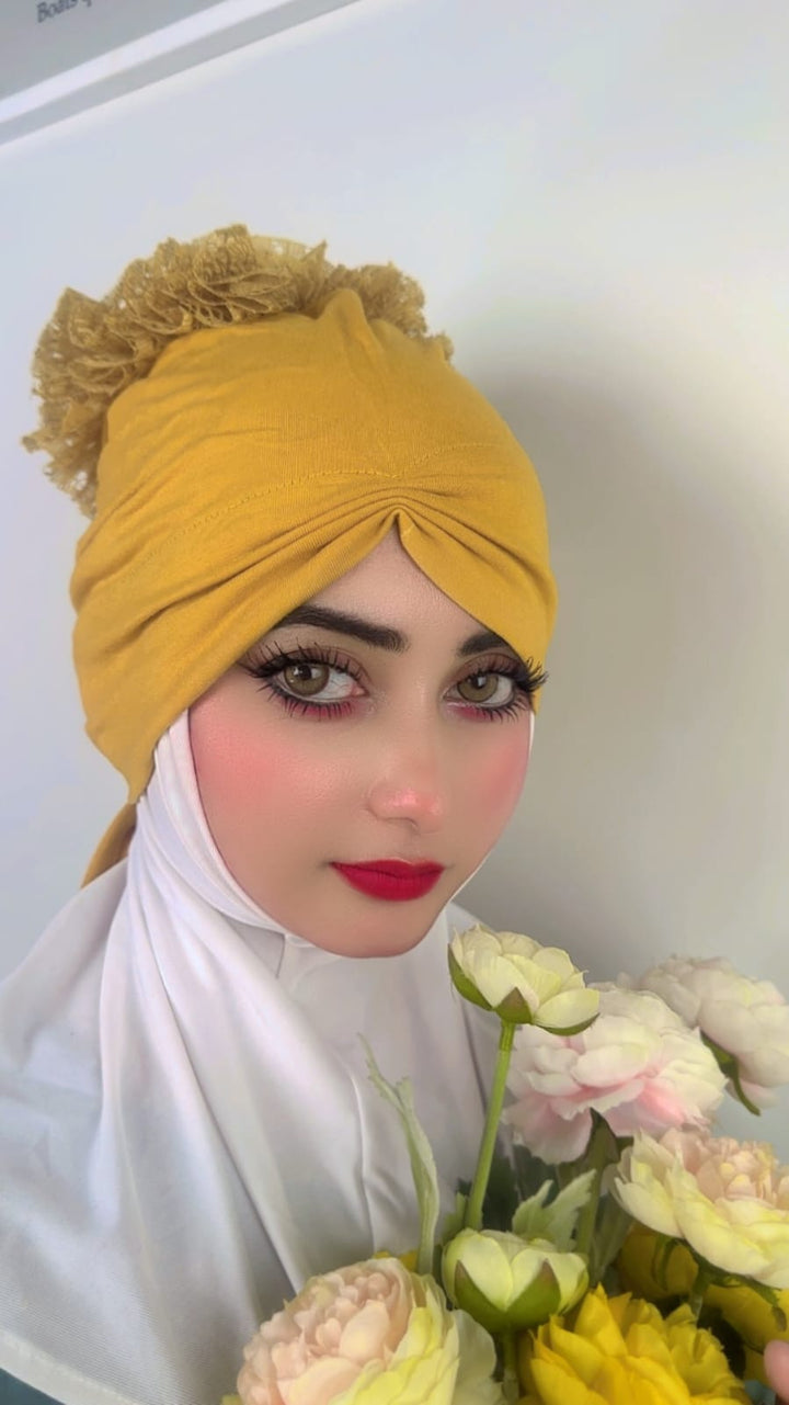 Crinkle Ruffle Bonnet Volumizer