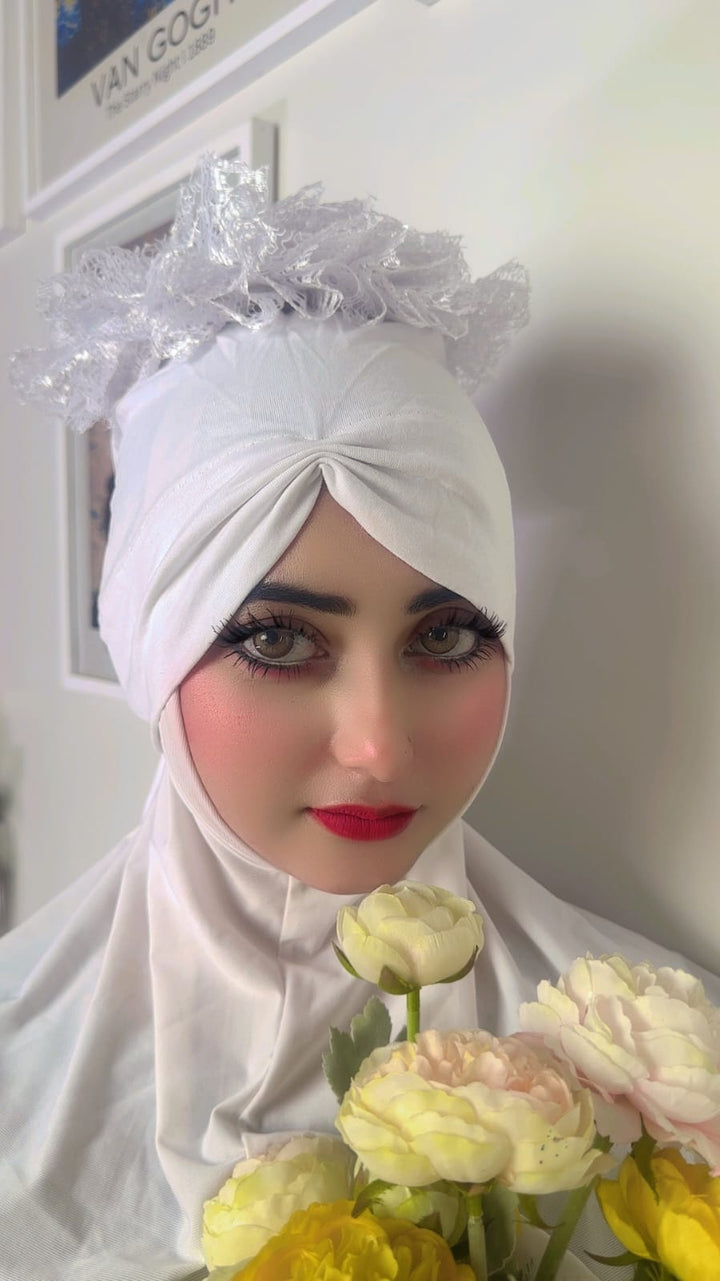 Crinkle Ruffle Bonnet Volumizer